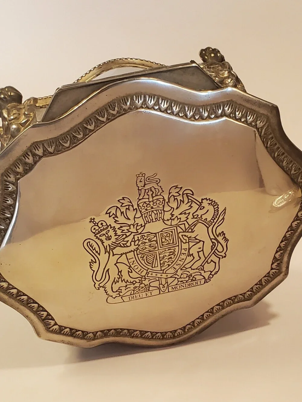 Vintage Silver Claw Foot Jewelry Box